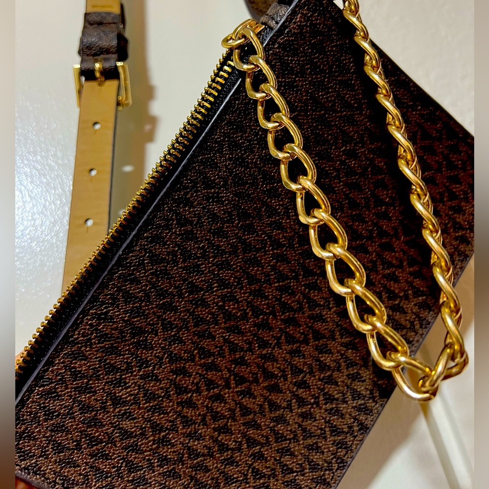 Brown Michael Kors belt bag. Like new